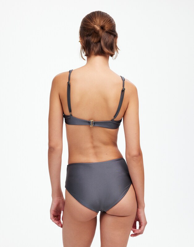 Jade Swim Paloma Bikini Top SLATE SHEEN