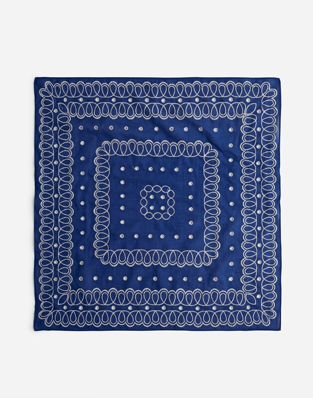 Organic Cotton Eyelet Bandana BRILLIANT SAPPHIRE