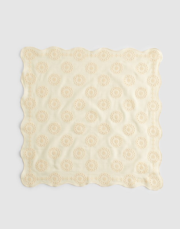 Organic Cotton Eyelet Bandana VANILLA