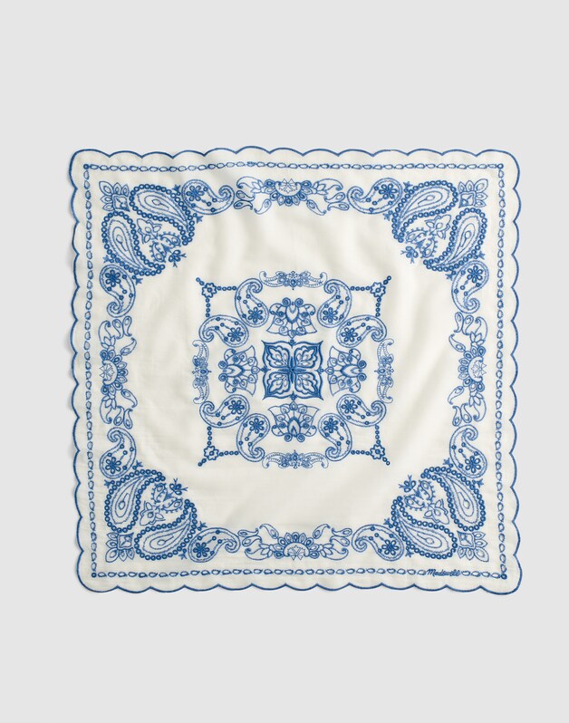 Organic Cotton Eyelet Bandana BANDANA EYELET RETRO BLUE