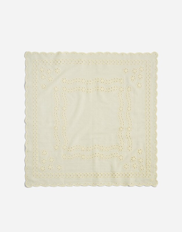 Organic Cotton Eyelet Bandana ANTIQUE CREAM