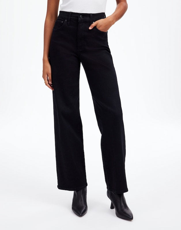 The Tall Perfect Vintage Wide-Leg Jean in Rinse Wash BLACK RINSE WASH
