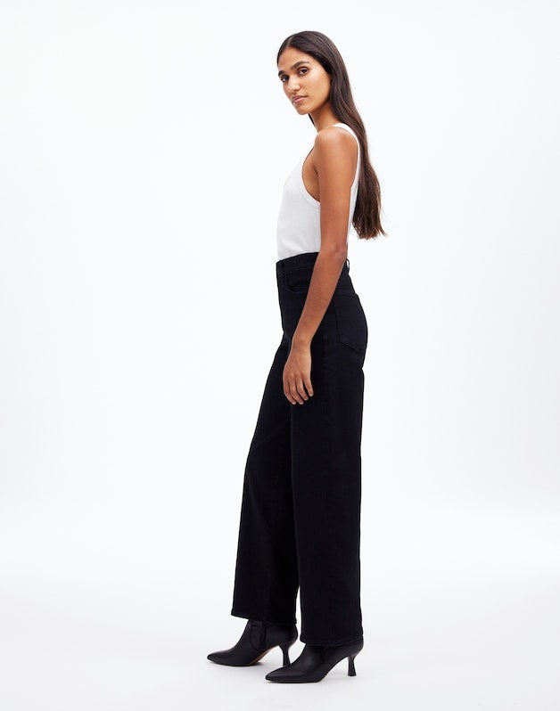 The Tall Perfect Vintage Wide-Leg Jean in Rinse Wash BLACK RINSE WASH