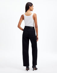 The Petite Perfect Vintage Wide-Leg Jean in Rinse Wash BLACK RINSE WASH