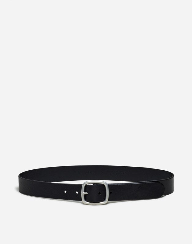 Leather Center-Bar Belt TRUE BLACK