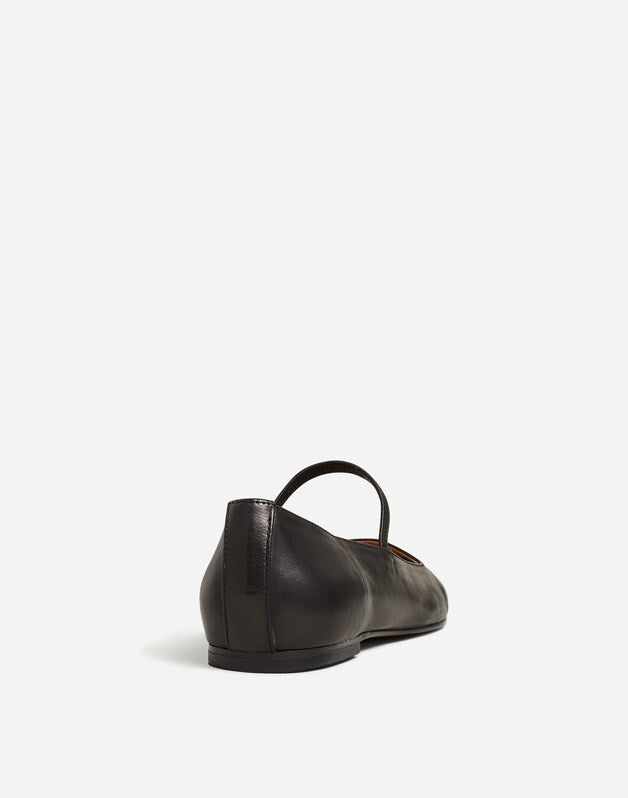 The Greta Mary Jane Flat TRUE BLACK