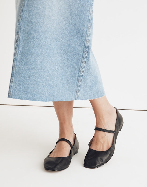 The Greta Mary Jane Flat TRUE BLACK