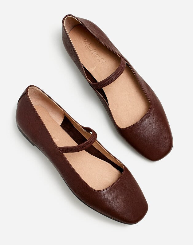 The Greta Mary Jane Flat CHOCOLATE RAISIN