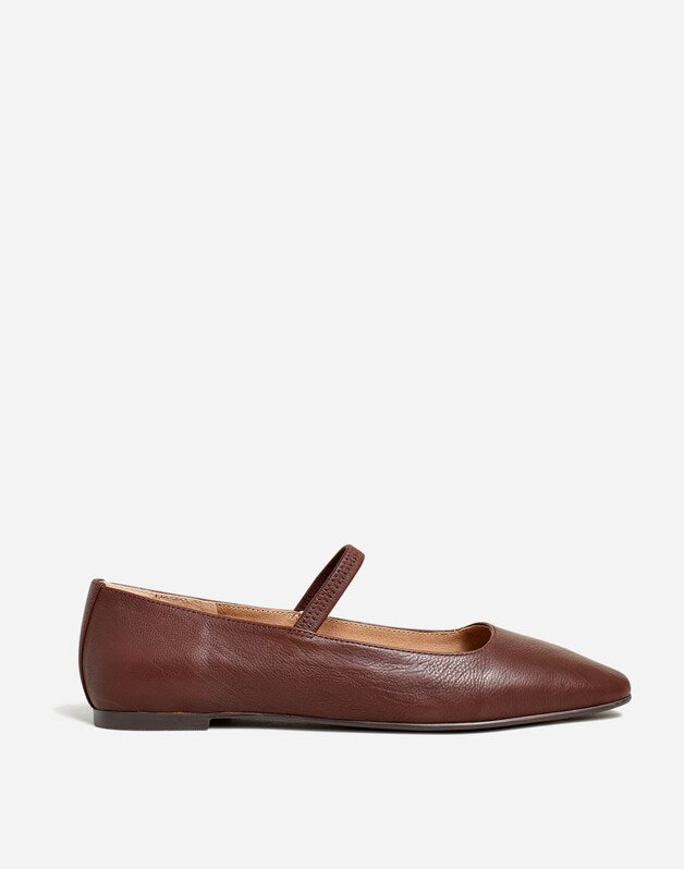 The Greta Mary Jane Flat CHOCOLATE RAISIN