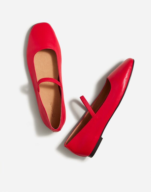 The Greta Mary Jane Flat KILT RED