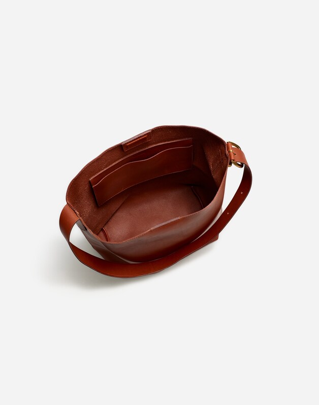 The Essential Bucket Tote in Leather WARM CINNAMON