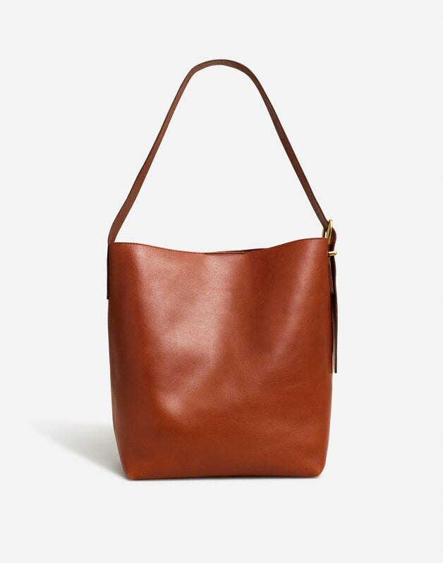 The Essential Bucket Tote in Leather WARM CINNAMON