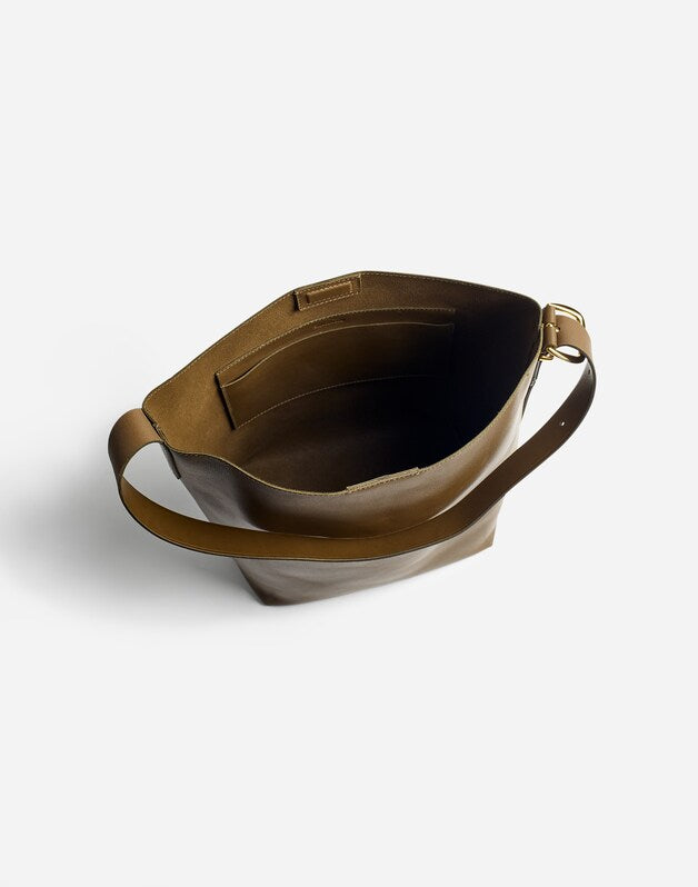 The Essential Bucket Tote in Leather BURNT OLIVE