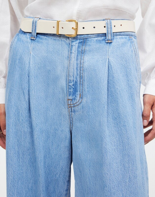 The Essential Leather Belt ECRU