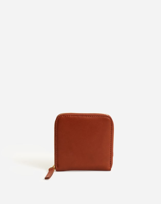The Essential Zip Wallet in Leather WARM CINNAMON