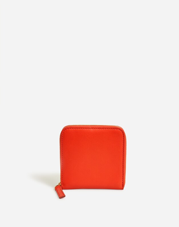 The Essential Zip Wallet in Leather WILD POPPY