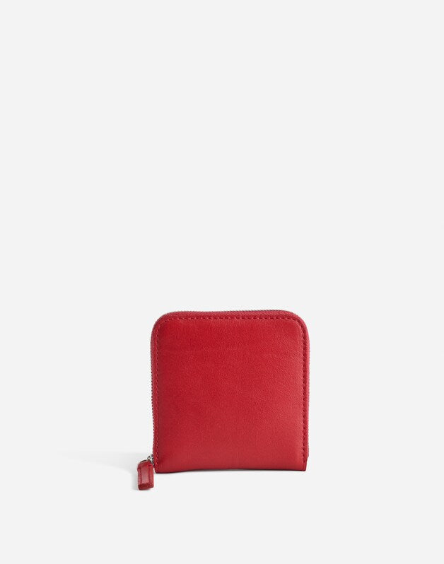 The Essential Zip Wallet in Leather BRIGHT EMBER