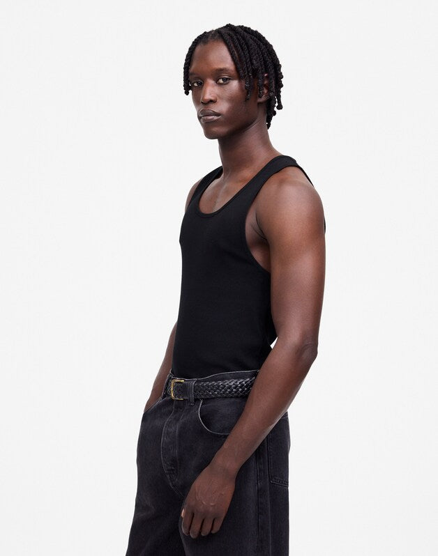Ribbed Tank JET BLACK