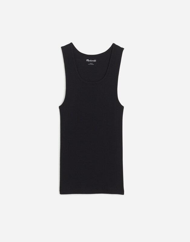 Ribbed Tank JET BLACK