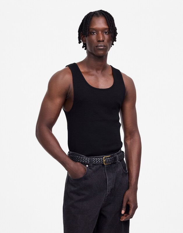 Ribbed Tank JET BLACK
