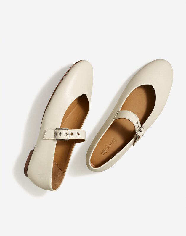 The Remy Mary Jane Flat ECRU