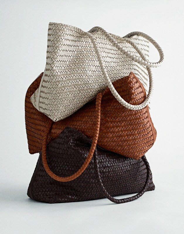 The Signature Woven Tote BURNT SIENNA