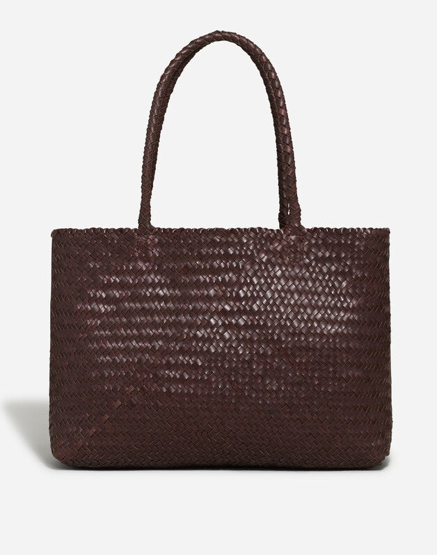 The Signature Woven Tote COFFEE BEAN