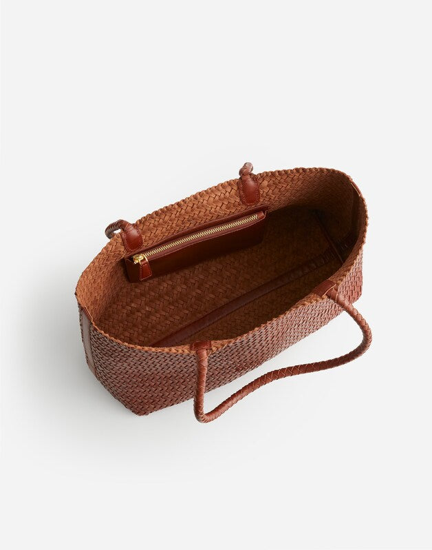 The Signature Woven Tote DUSTY REDWOOD