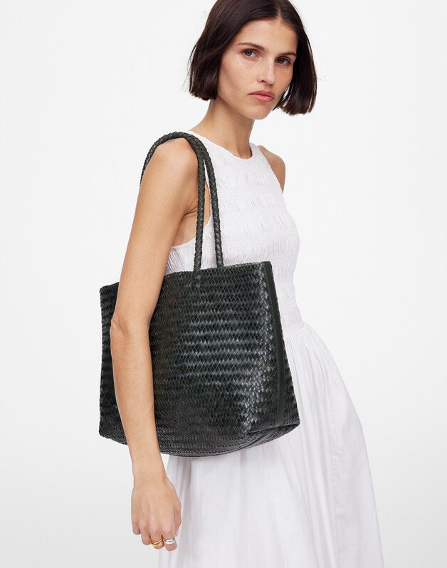 The Signature Woven Tote SUMMIT GREEN