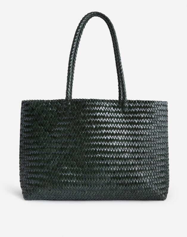 The Signature Woven Tote SUMMIT GREEN