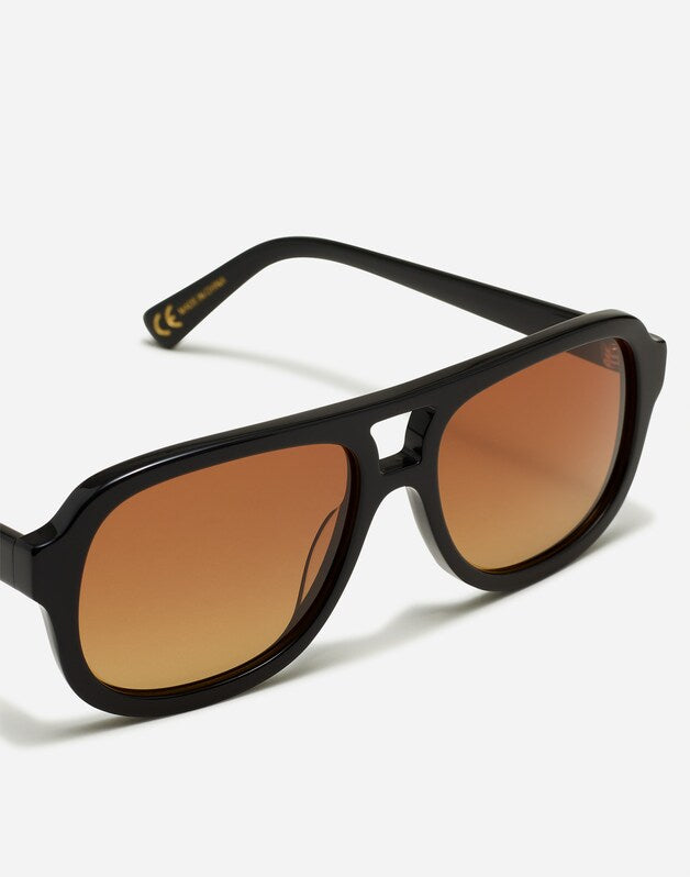 Logaan Aviator Sunglasses TRUE BLACK