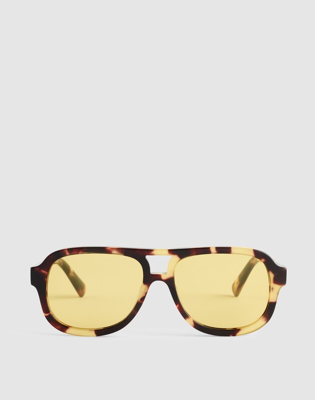 Logaan Aviator Sunglasses YELLOW TORT