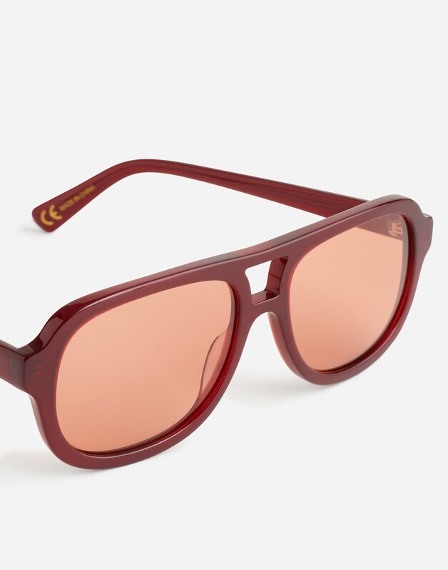Logaan Aviator Sunglasses DARK CINNABAR