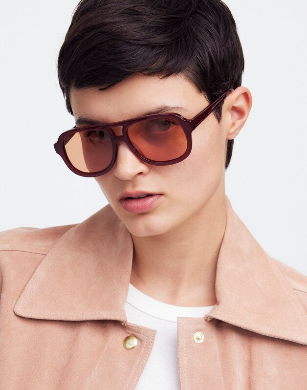 Logaan Aviator Sunglasses DARK CINNABAR