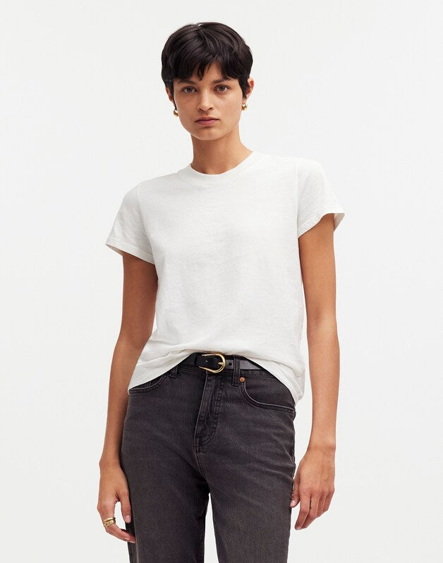 Premium Standard 01. The Shrunken Tee EYELET WHITE