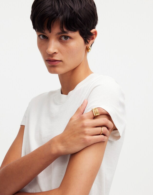 Premium Standard 01. The Shrunken Tee EYELET WHITE