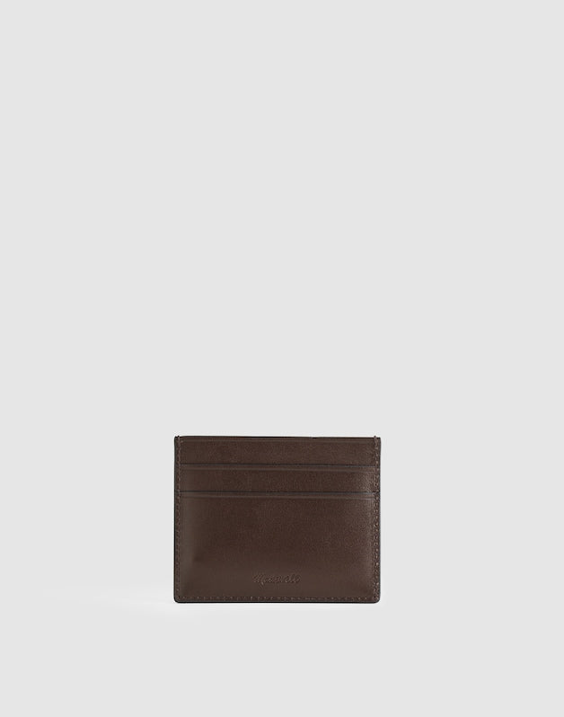 The Leather Card Case DARK CAROB