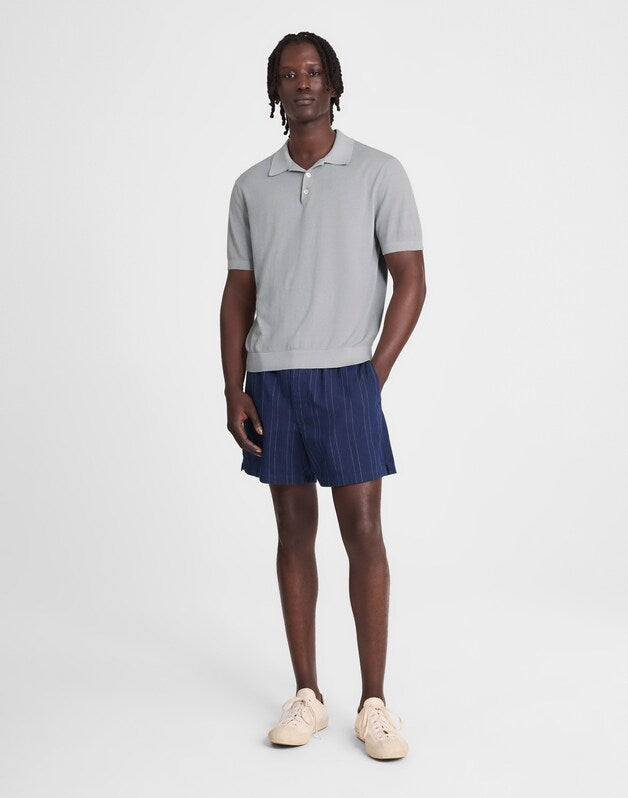 Three-Button Sweater Polo in Garment Dye SOLSTICE