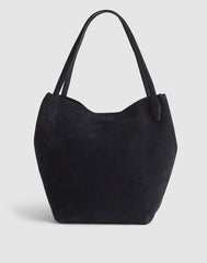 The Shopper Tote in Soft Grain Suede JUNIPER BERRY