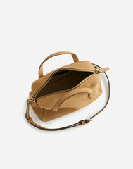 The Small Crossbody Bag in Suede TAWNY KHAKI