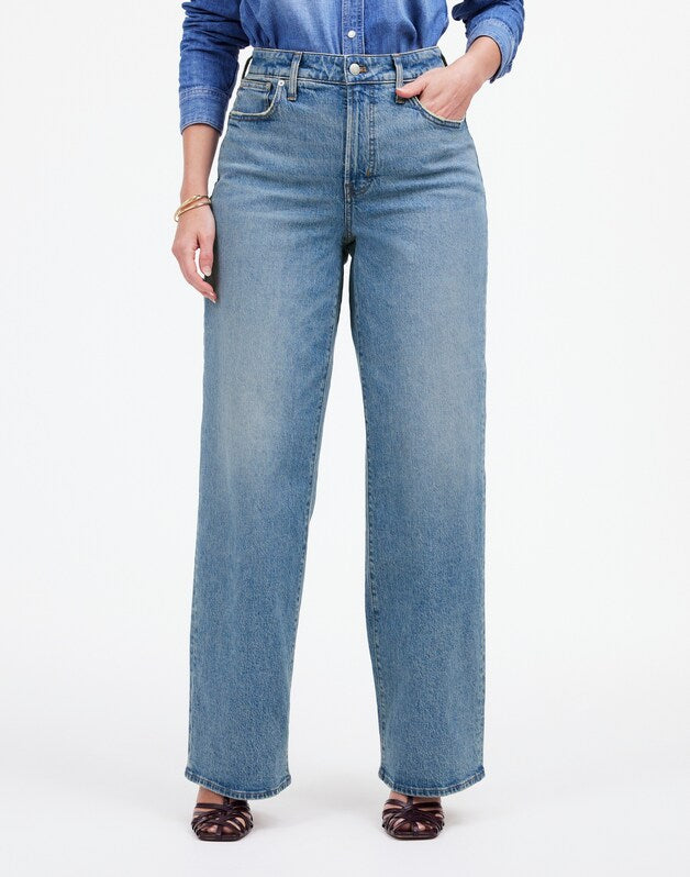 The Petite Curvy Perfect Vintage Wide-Leg Jean in Enmore Wash ENMORE WASH