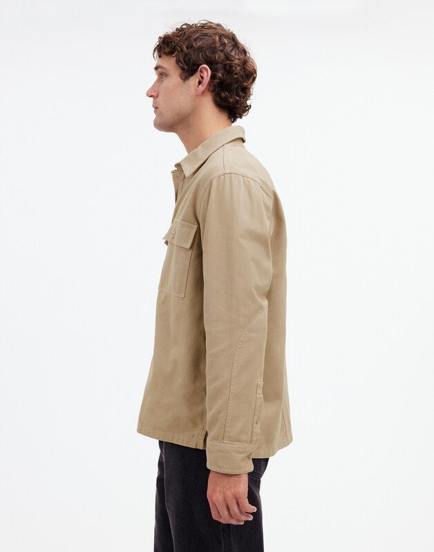 Garment-Dyed Straight-Hem Work Shirt DRIFTWOOD
