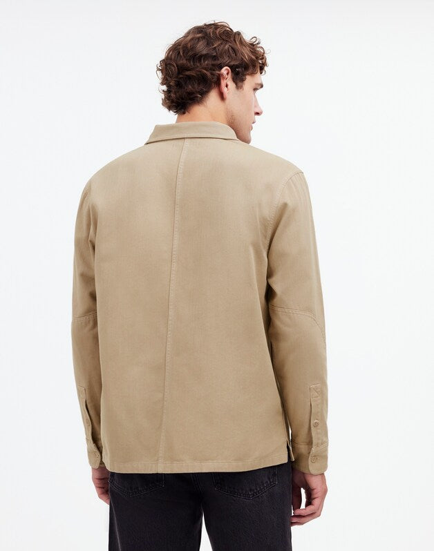 Garment-Dyed Straight-Hem Work Shirt DRIFTWOOD