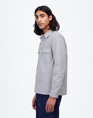 Garment-Dyed Straight-Hem Work Shirt FADED LAVENDER