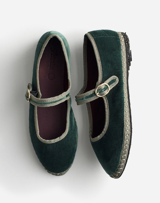 Flabelus Jay Mary Janes GREEN MULTI