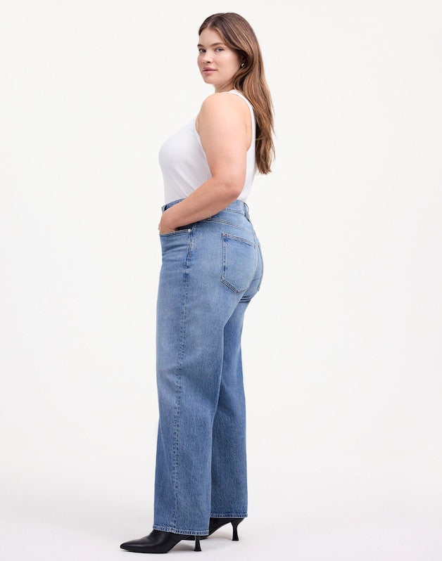 The Plus Perfect Vintage Wide-Leg Jean in Enmore Wash ENMORE WASH