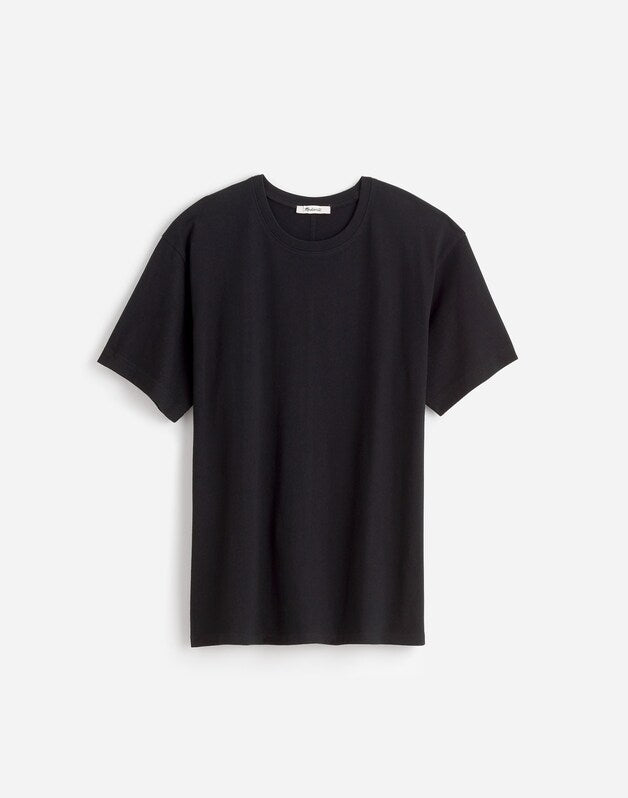 Cotton Relaxed Oversized Tee JET BLACK
