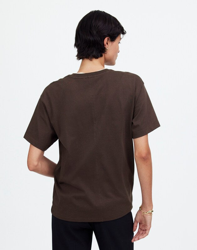 Cotton Relaxed Oversized Tee DARK CAROB
