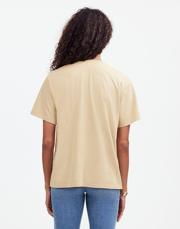 Cotton Relaxed Oversized Tee TOASTED CASHEW