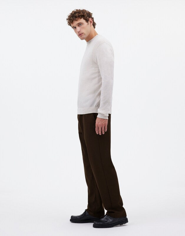 Elastic Trousers DARK BROWN